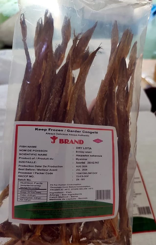 Dry Lotia (Bombay duck), another view